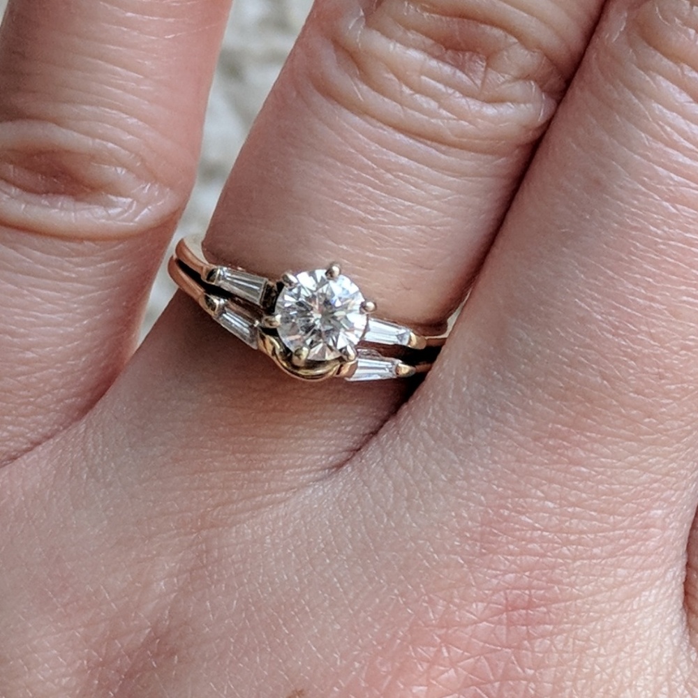 ❌SOLD 14k Diamond Engagement Wedding Set❌